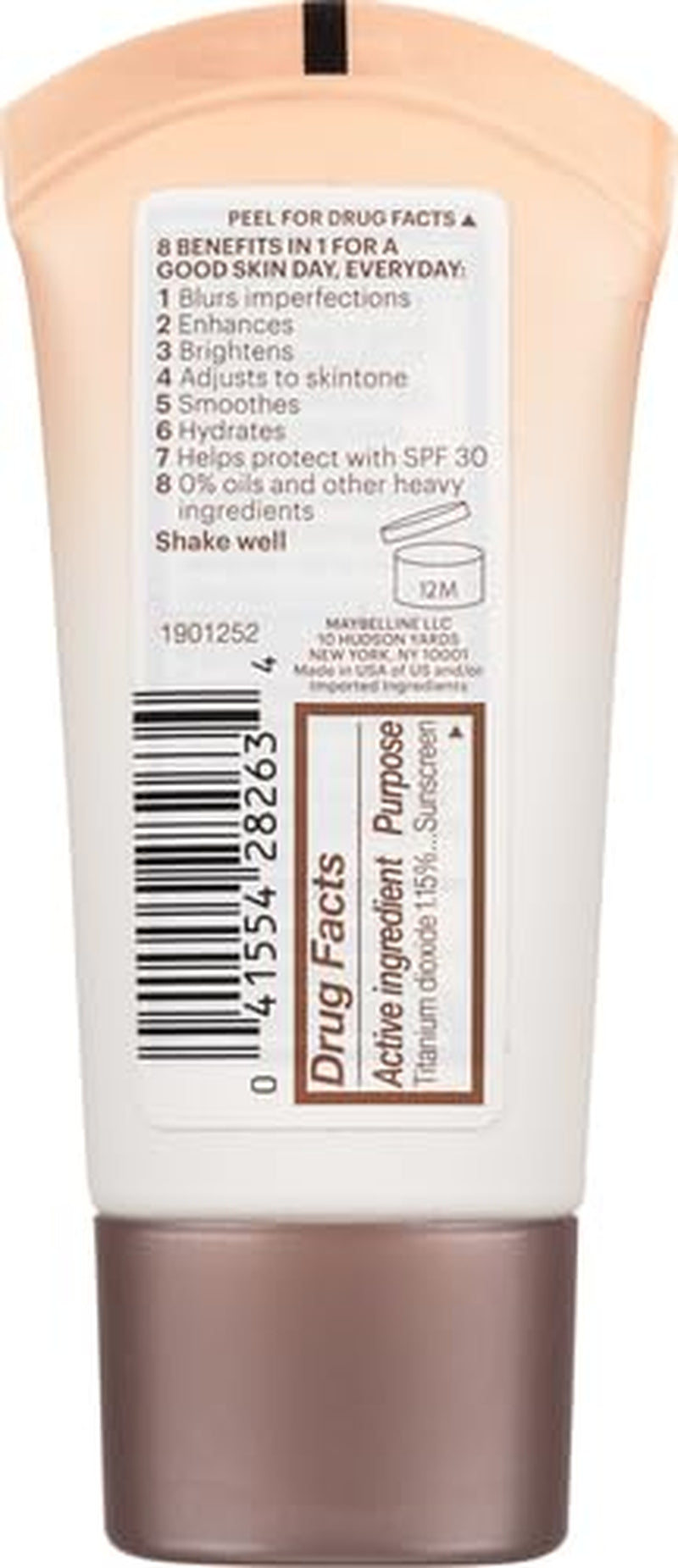 Dream Fresh Skin Hydrating BB Cream, 8-In-1 Skin Perfecting Beauty Balm with Broad Spectrum SPF 30, Sheer Tint Coverage, Oil-Free, Light/Medium, 1 Fl Oz