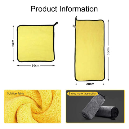 Microfiber Towel Car Microfiber Cloth Wash Towel Microfiber Cleaning Cloth Car Wash Drying Towel Auto Detailing