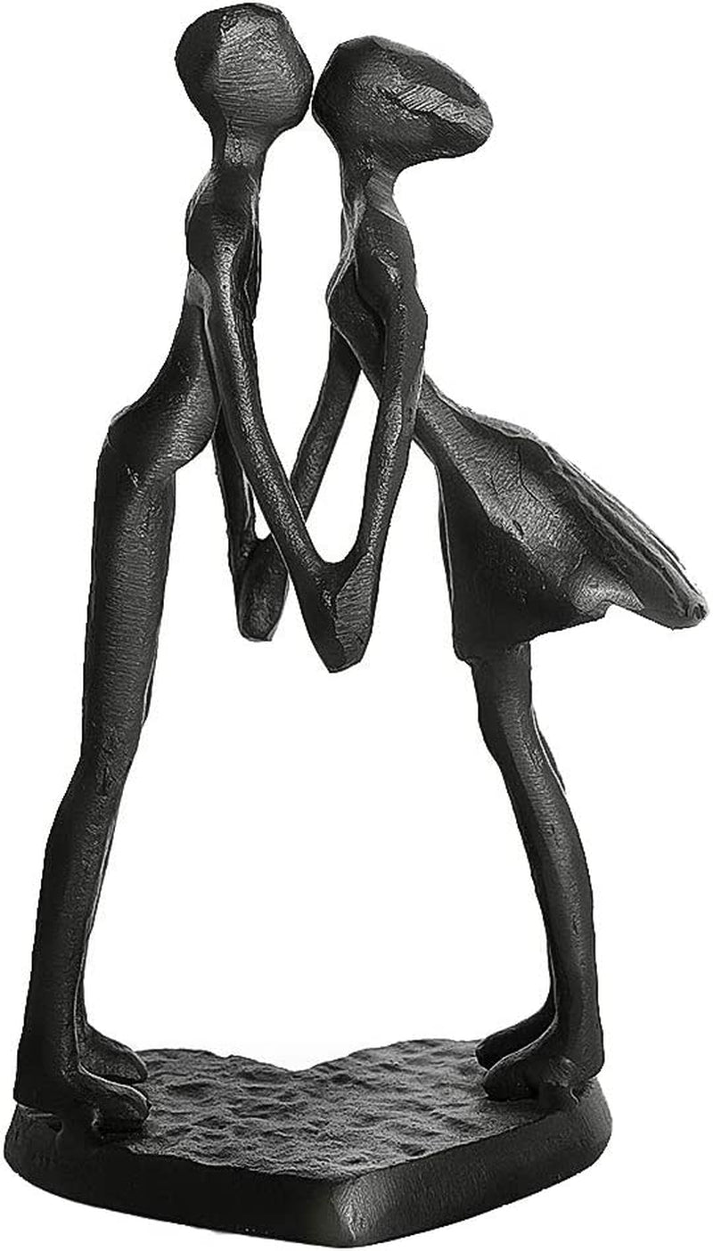 Affectionate Couple Art Iron Sculpture, Passionate Kiss