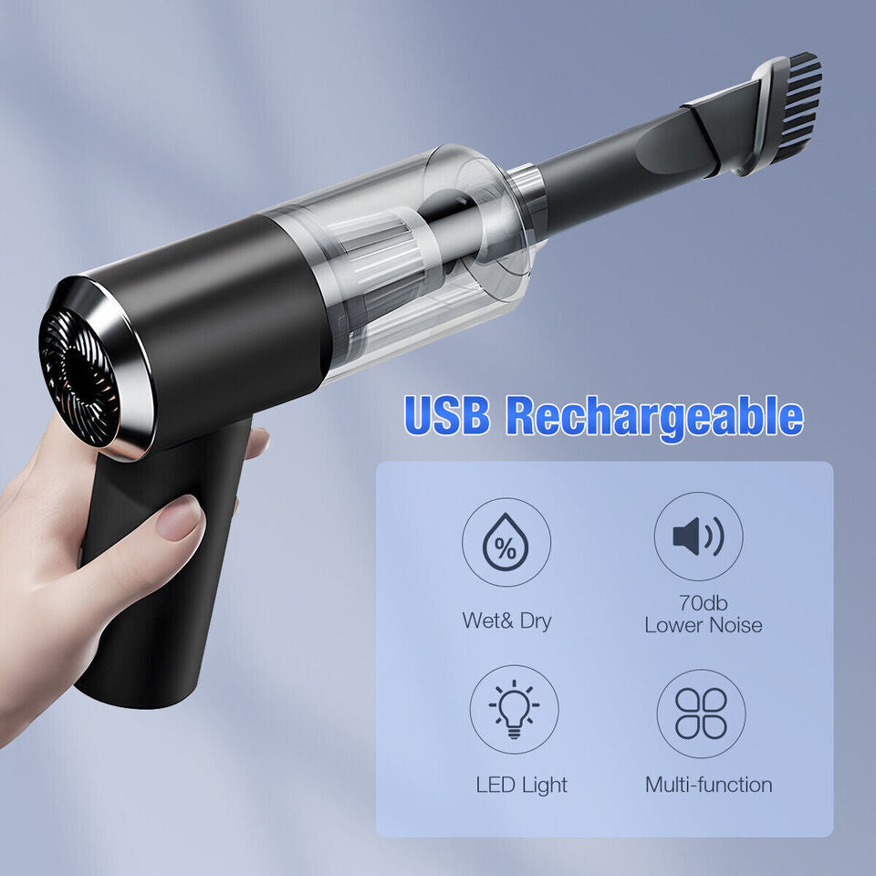 120W Cordless Handheld Vacuum Cleaner Car Home Auto Rechargeable Wet Dry Duster