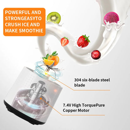 Portable Blender Shakes and Smoothies, Personal Juicer Mini Blender, 380Ml/13Oz Cup