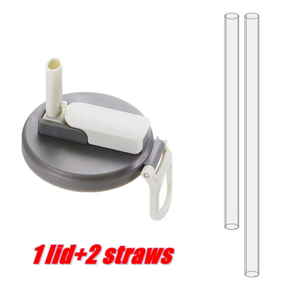 1PCS Soda Can Lid with 2 Straws Reusable Silicone Lid Cover Portable Canned Beverages Juice Beer Straw Cap for Home Picnic